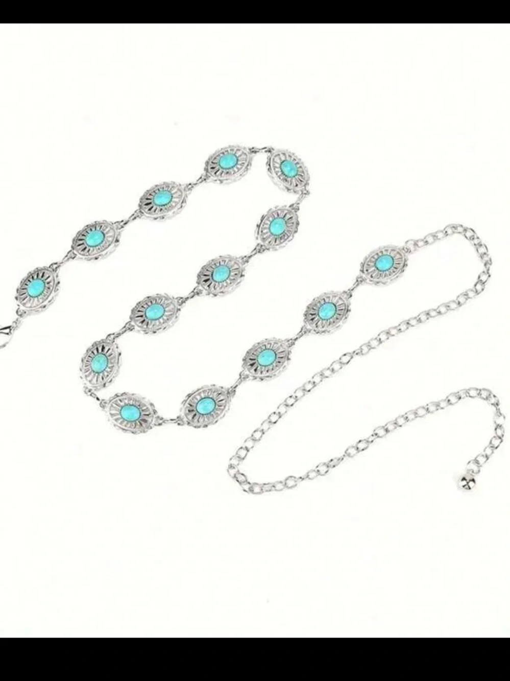 Vintage Silver Boho Concho Chain Belt NEW 🏷️
